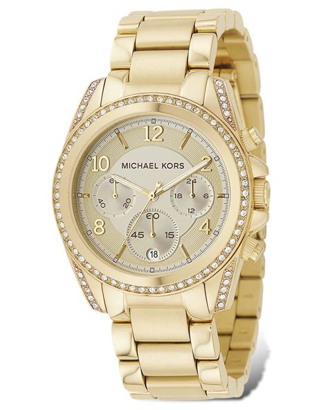 all gold michael kors watch men's|michael kors chronograph gold.